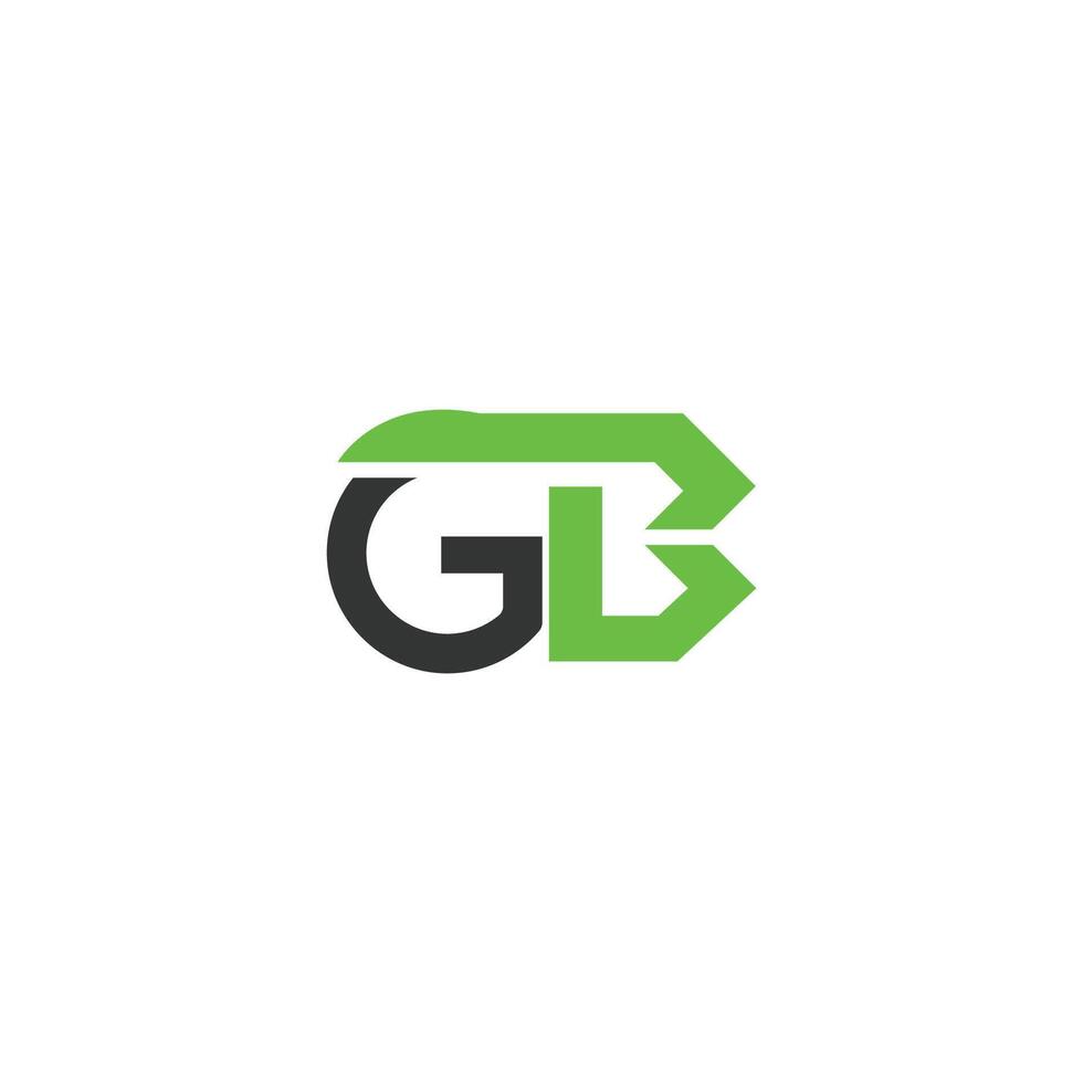 Initiale Brief bg Logo oder gb Logo Vektor Design Vorlage