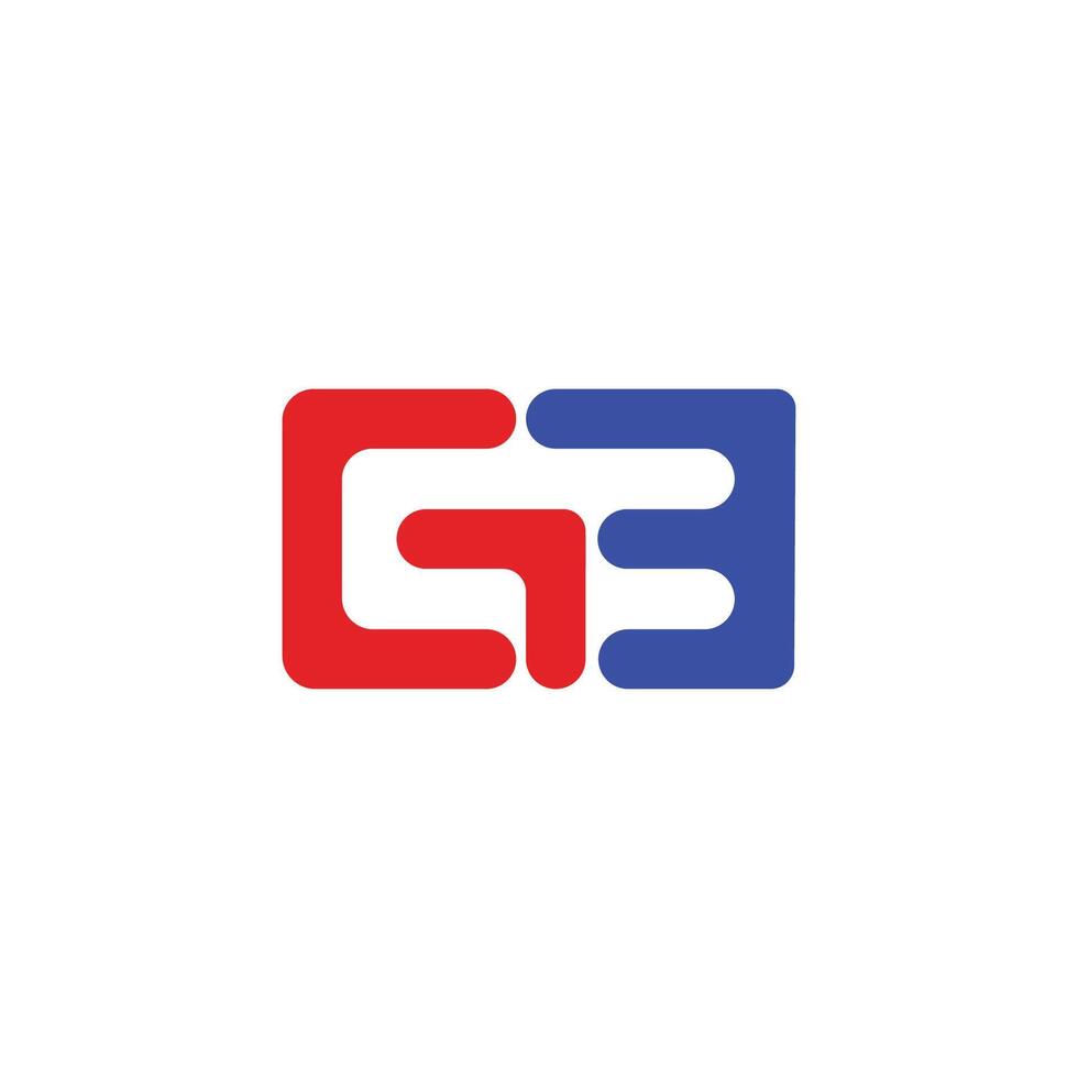 Initiale Brief bg Logo oder gb Logo Vektor Design Vorlage