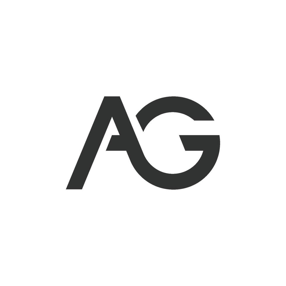 Initiale Brief ag oder ga Logo Design Vorlage vektor