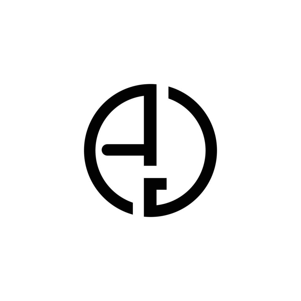 första brev ag eller ga logotyp design mall vektor