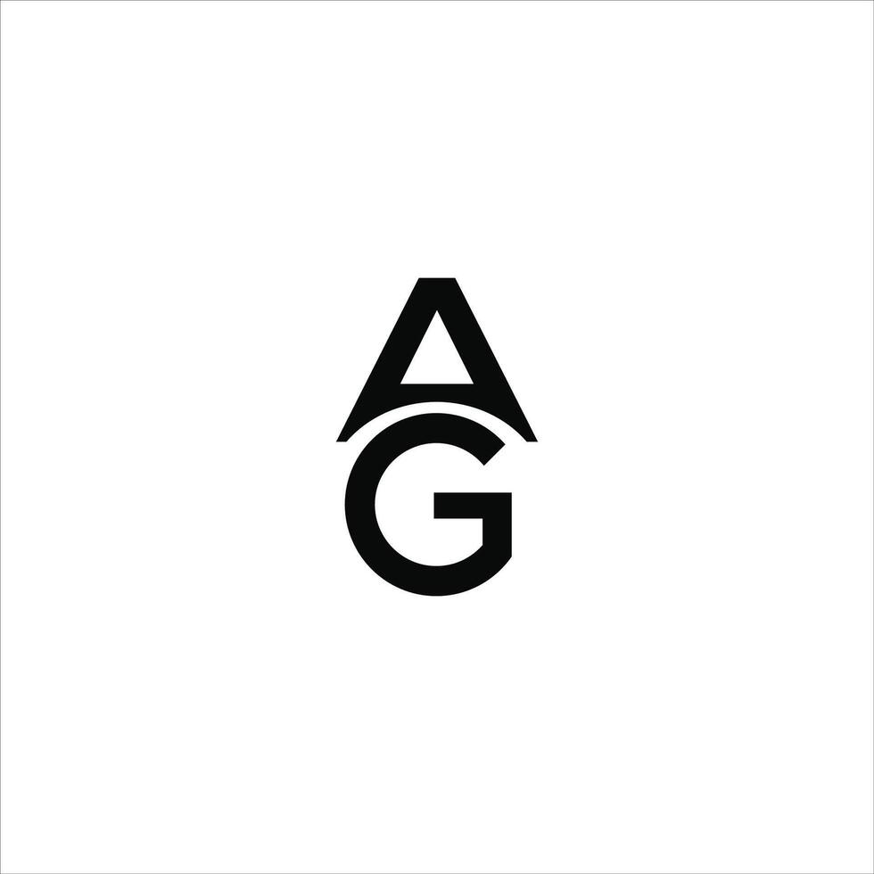 Initiale Brief ag oder ga Logo Design Vorlage vektor