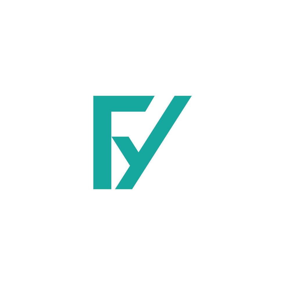 första brev fy logotyp eller yf logotyp vektor design mall