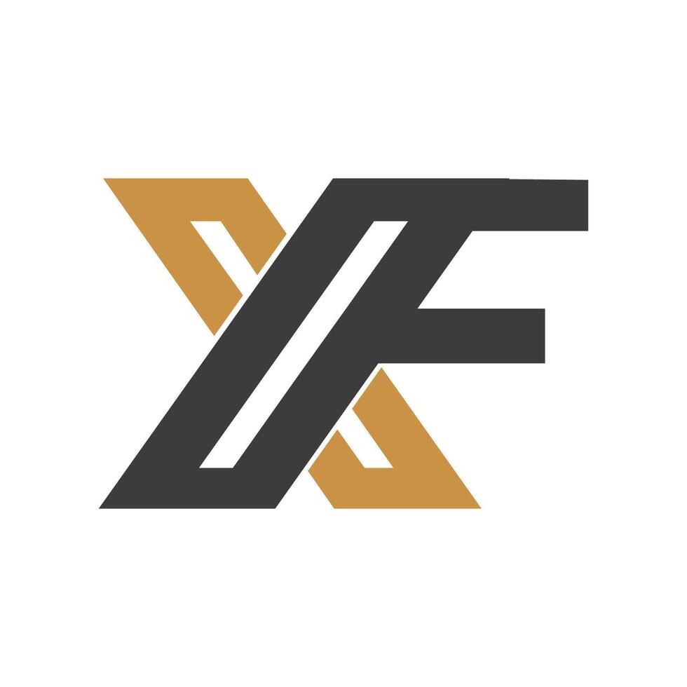 Initiale Brief fx Logo oder xf Logo Vektor Design Vorlage