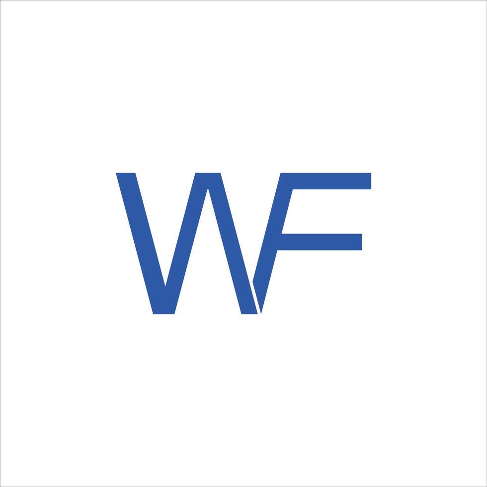 första brev fw eller wf logotyp design mall vektor