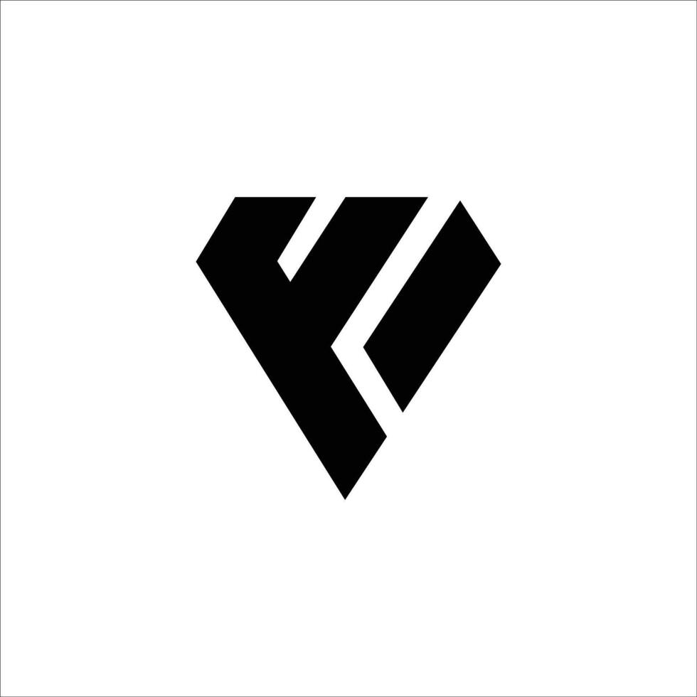 första brev fv logotyp eller vf logotyp vektor design mall