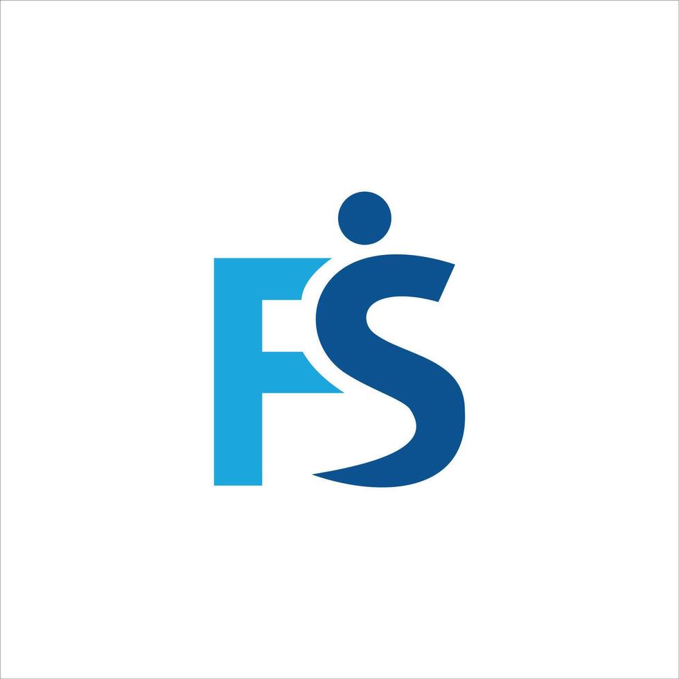 första brev fs eller sf logotyp vektor design