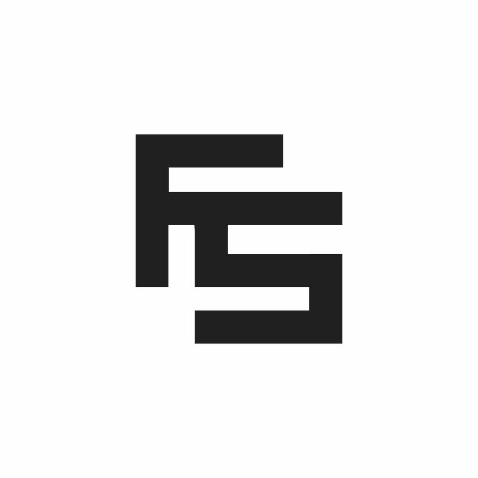 första brev fs eller sf logotyp vektor design