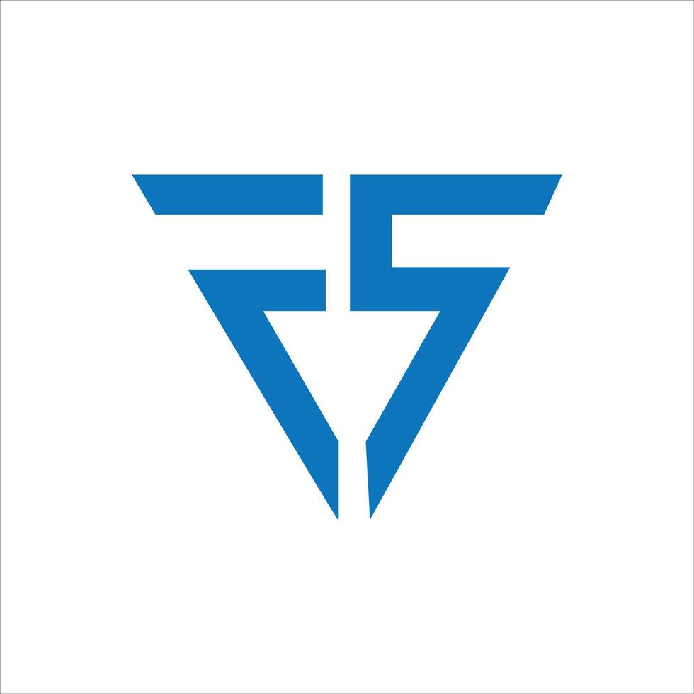 första brev fs eller sf logotyp vektor design