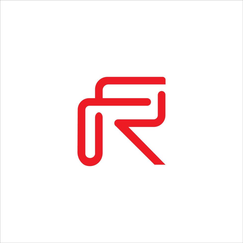 första brev fr eller rf logotyp vektor mönster