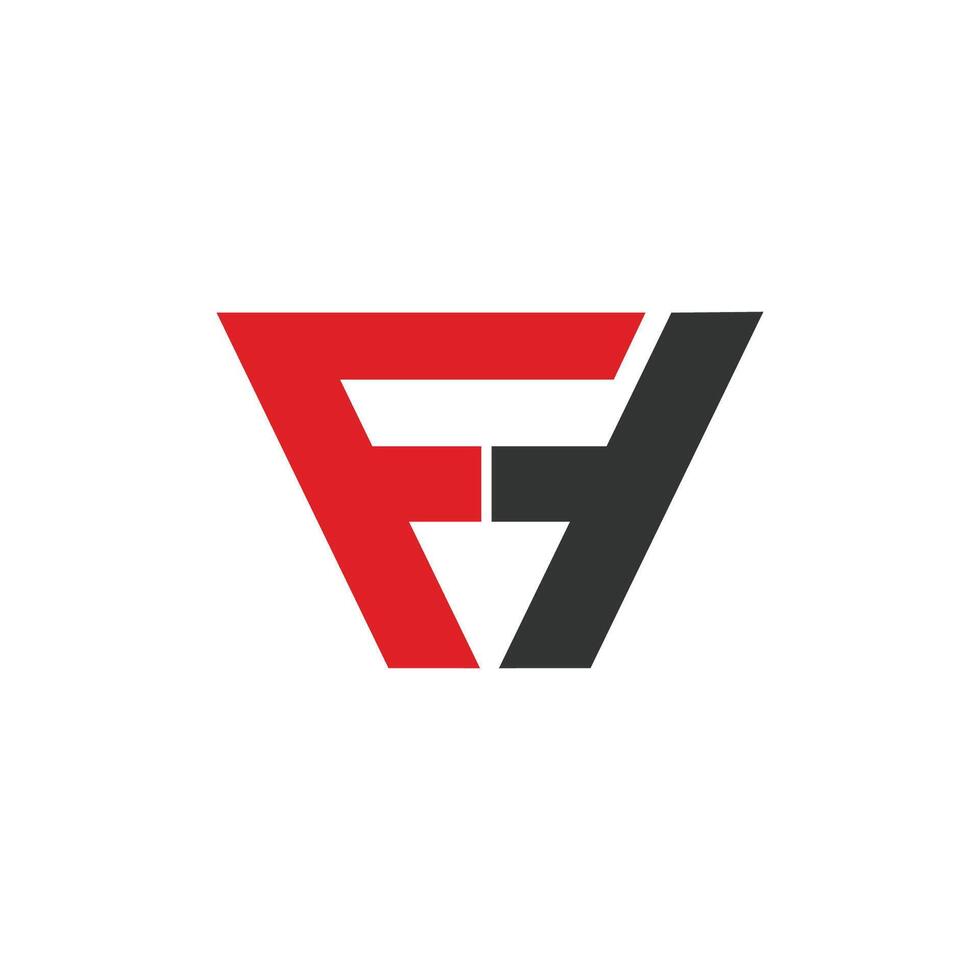 Initiale Brief fh oder hf Logo Vektor Design Vorlage
