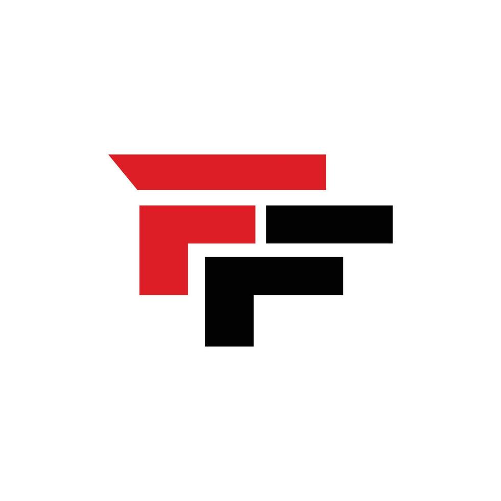 första brev ff logotyp eller f logotyp vektor design mall