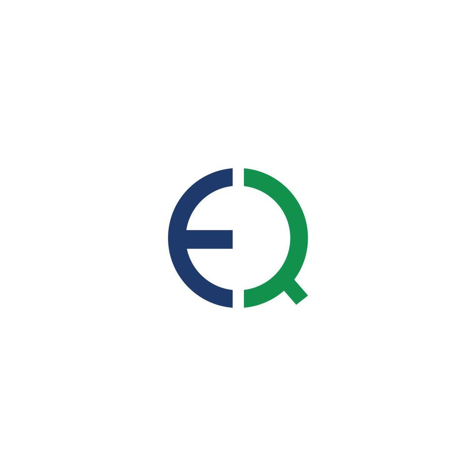 första brev ekv eller qe logotyp vektor logotyp design