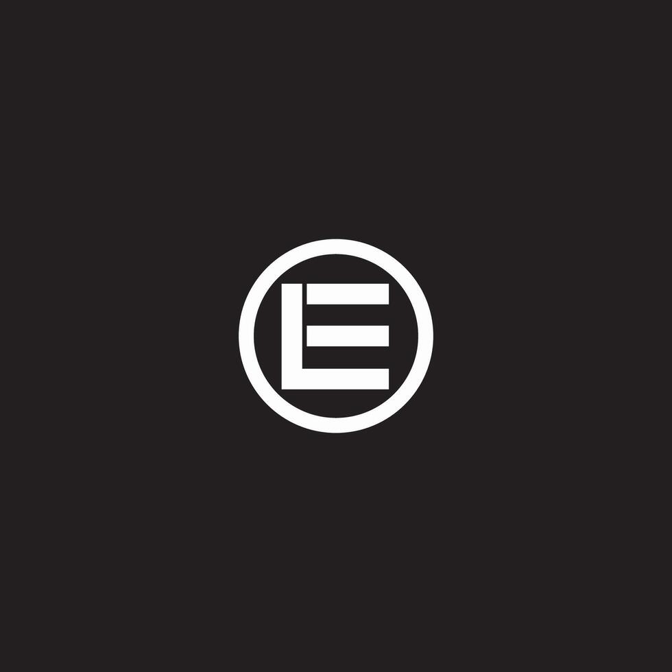 Initiale Brief el oder le Logo Vektor Design Vorlage