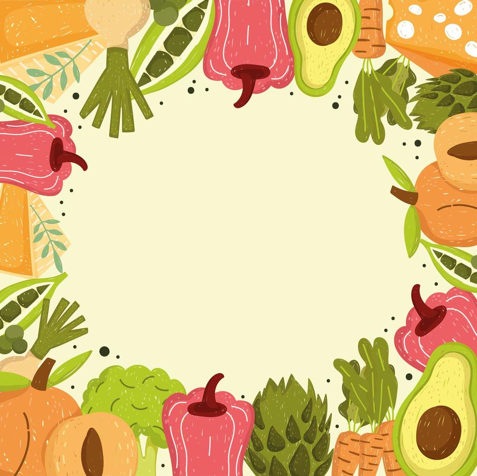 ekologiska matgrönsaker vektor