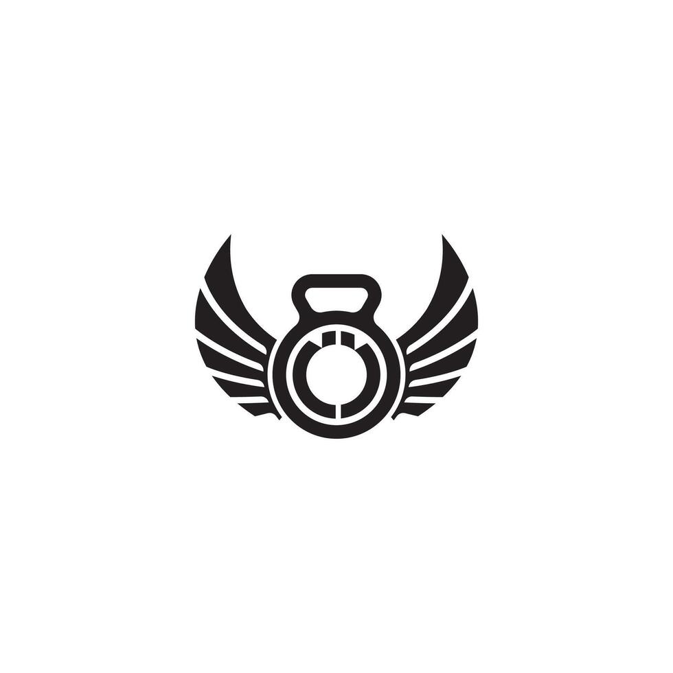 ii kondition Gym och vinge första begrepp med hög kvalitet logotyp design vektor