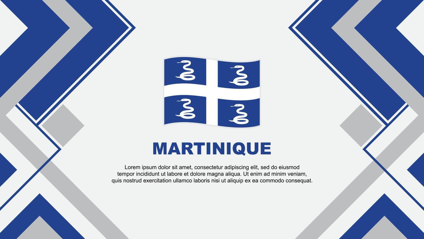 Martinique Flagge abstrakt Hintergrund Design Vorlage. Martinique Unabhängigkeit Tag Banner Hintergrund Vektor Illustration. Martinique Banner