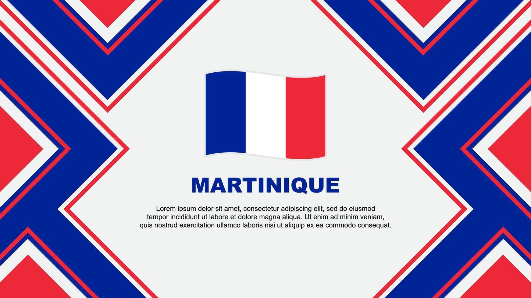 Martinique Flagge abstrakt Hintergrund Design Vorlage. Martinique Unabhängigkeit Tag Banner Hintergrund Vektor Illustration. Vektor