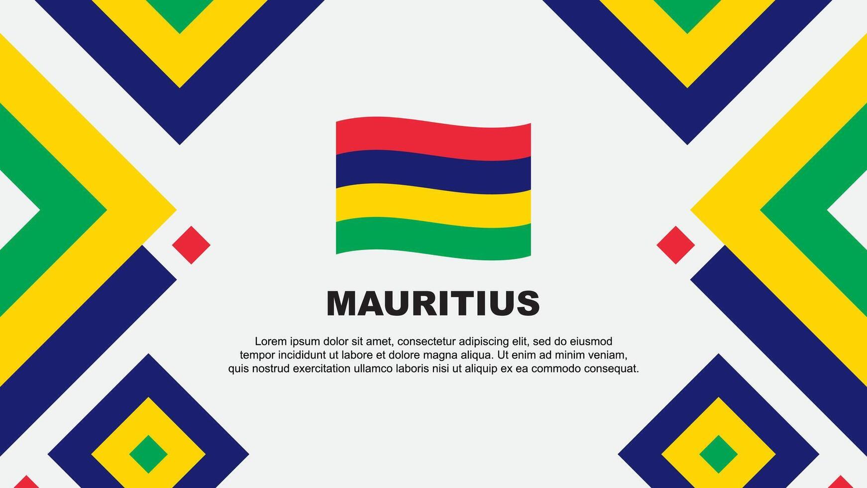 Mauritius Flagge abstrakt Hintergrund Design Vorlage. Mauritius Unabhängigkeit Tag Banner Hintergrund Vektor Illustration. Mauritius Vorlage