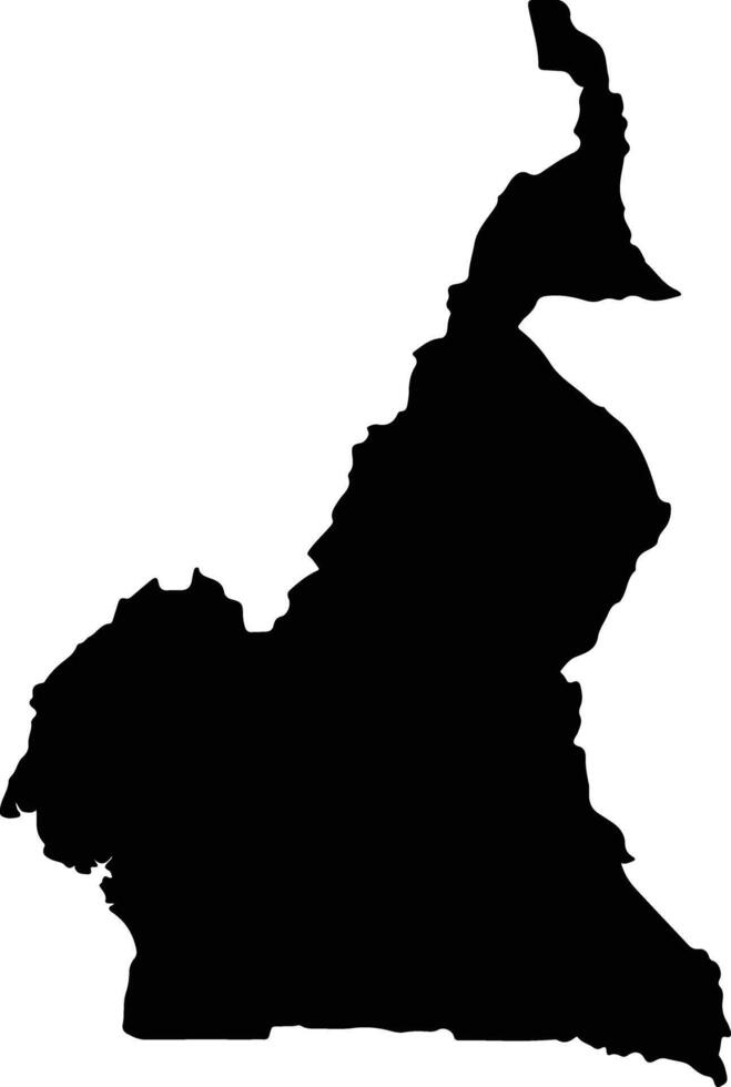 Kamerun Silhouette Karte vektor