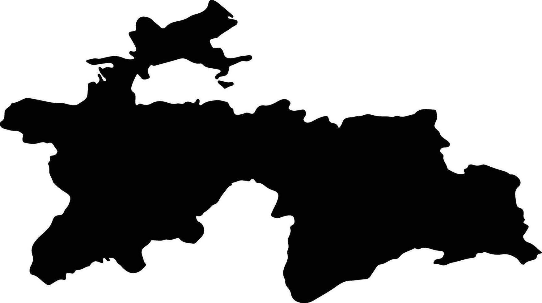 Tadschikistan Silhouette Karte vektor