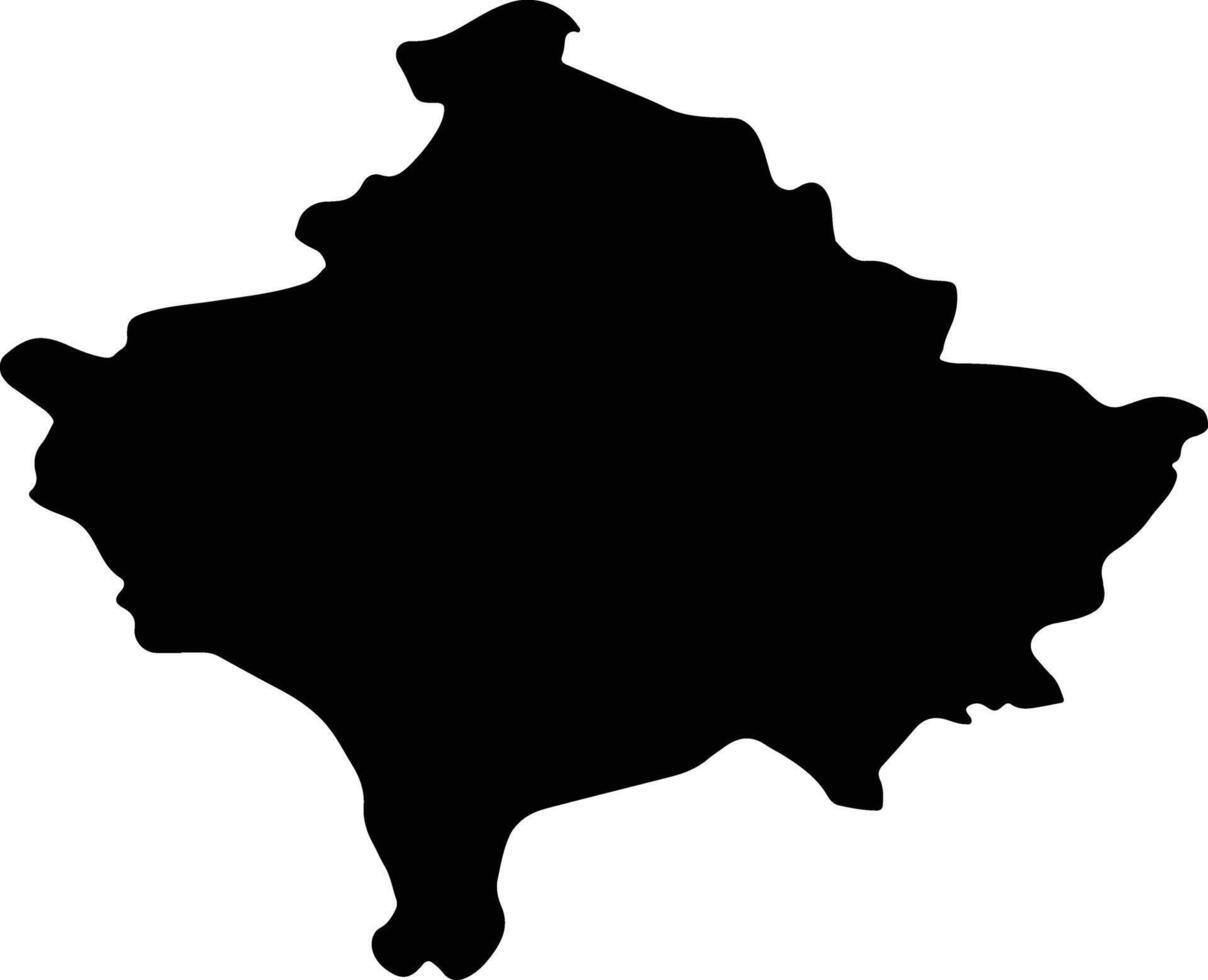 kosovo Silhouette Karte vektor