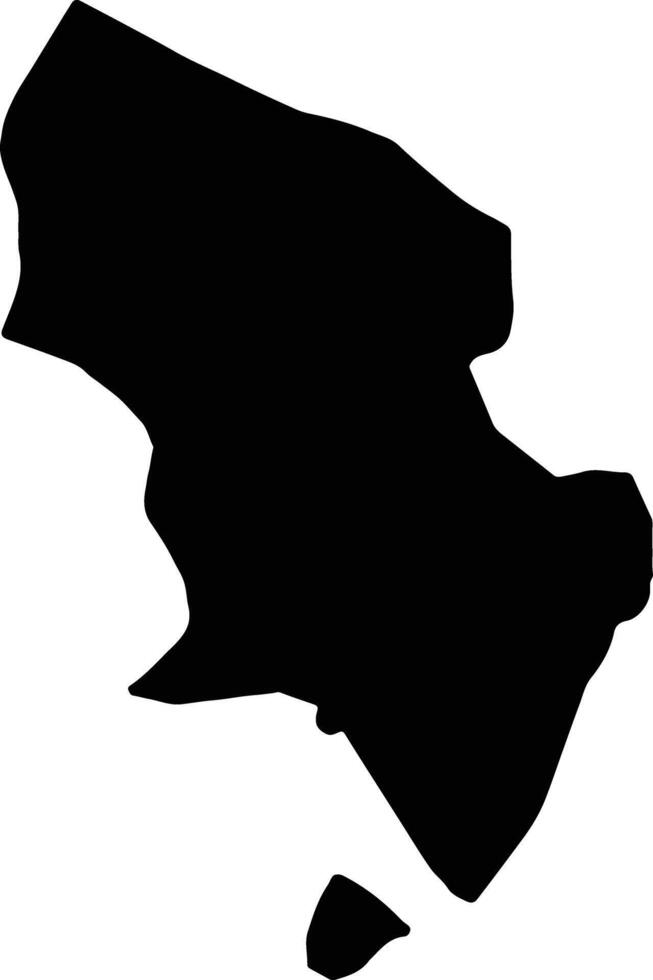 pedernales dominikanisch Republik Silhouette Karte vektor