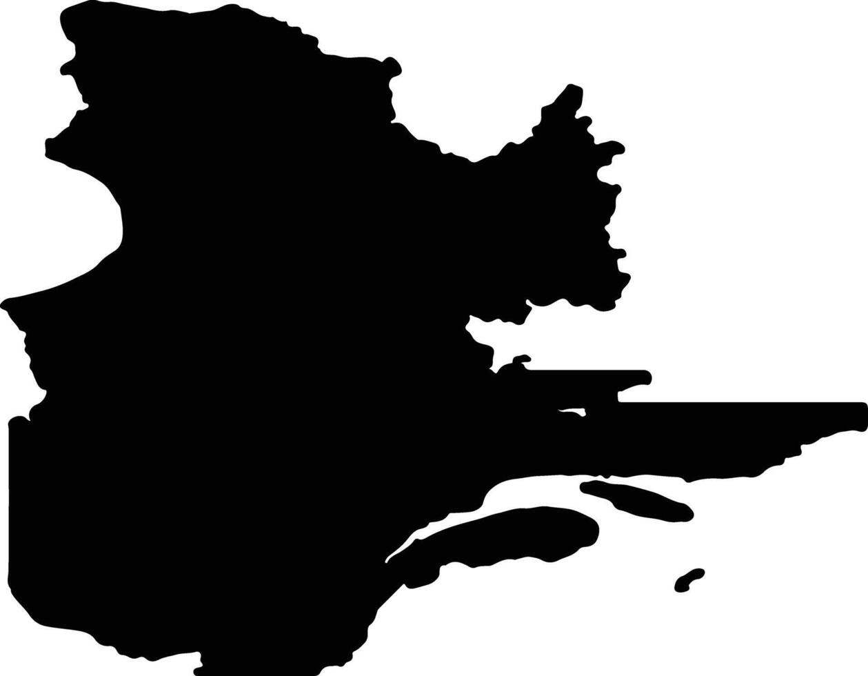 Quebec Kanada Silhouette Karte vektor