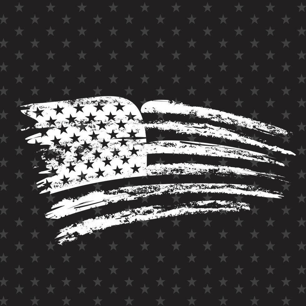 USA flagga abstrakt konst med vit bakgrund vektor konst