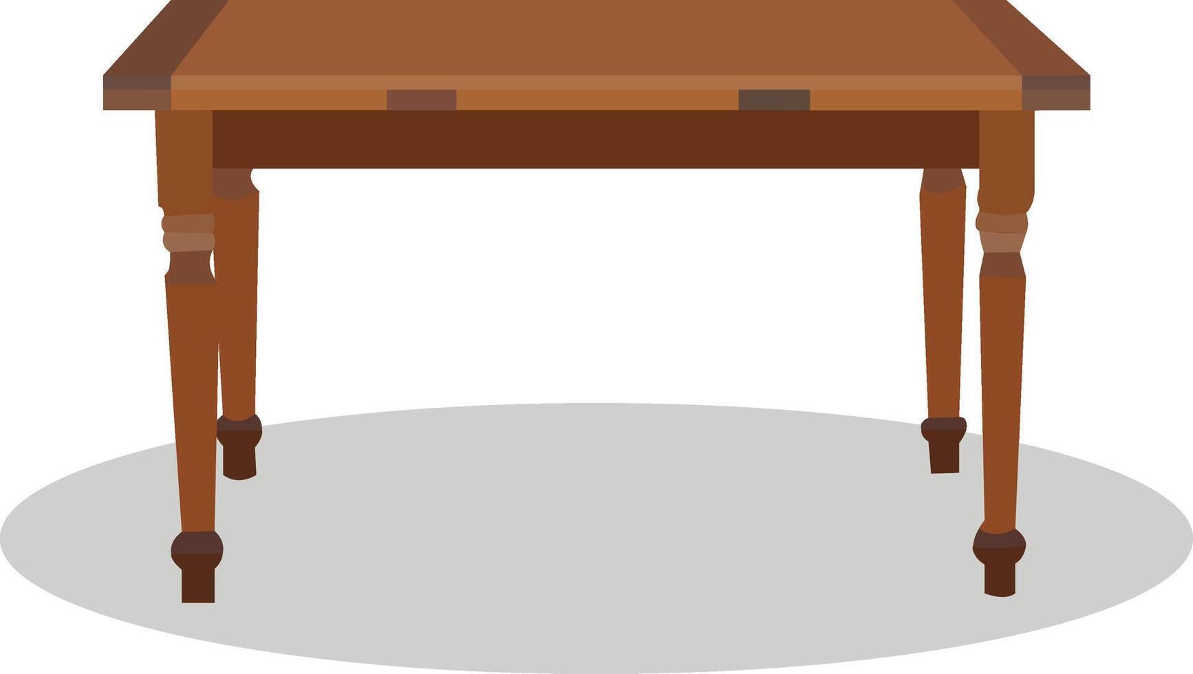 trä- tabell isolerat på vit bakgrund realistisk vektor illustration