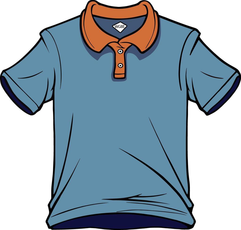 Polo T-Shirt isoliert auf Weiß Hintergrund Vektor Illustration