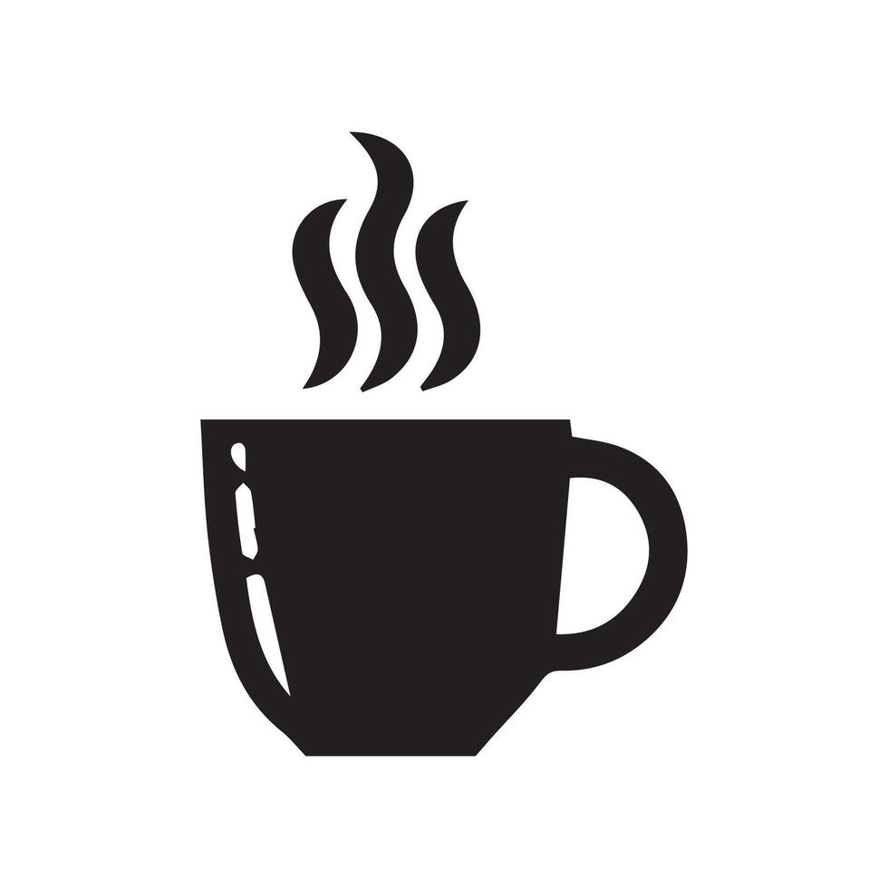 kaffe kopp ikon platt stil. kopp vektor. råna isolerat ikon. vektor
