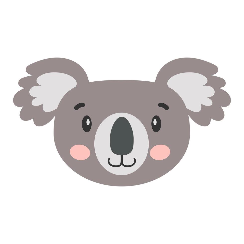 Karikatur Koala. Koala Kopf. süß Illustration von ein Koala Gesicht. Vektor Illustration.