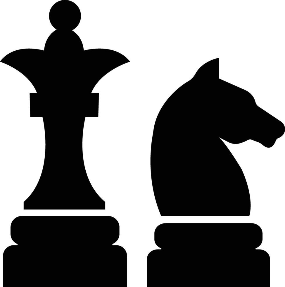 Schach Symbol im eben Satz. isoliert auf Schach Stück, Schachmatt. verpfänden, Ritter, Königin, Bischof, Pferd, Turm, Strategie Sport Aktivität Clever Tafel Spiel Elemente Vektor zum Apps Netz