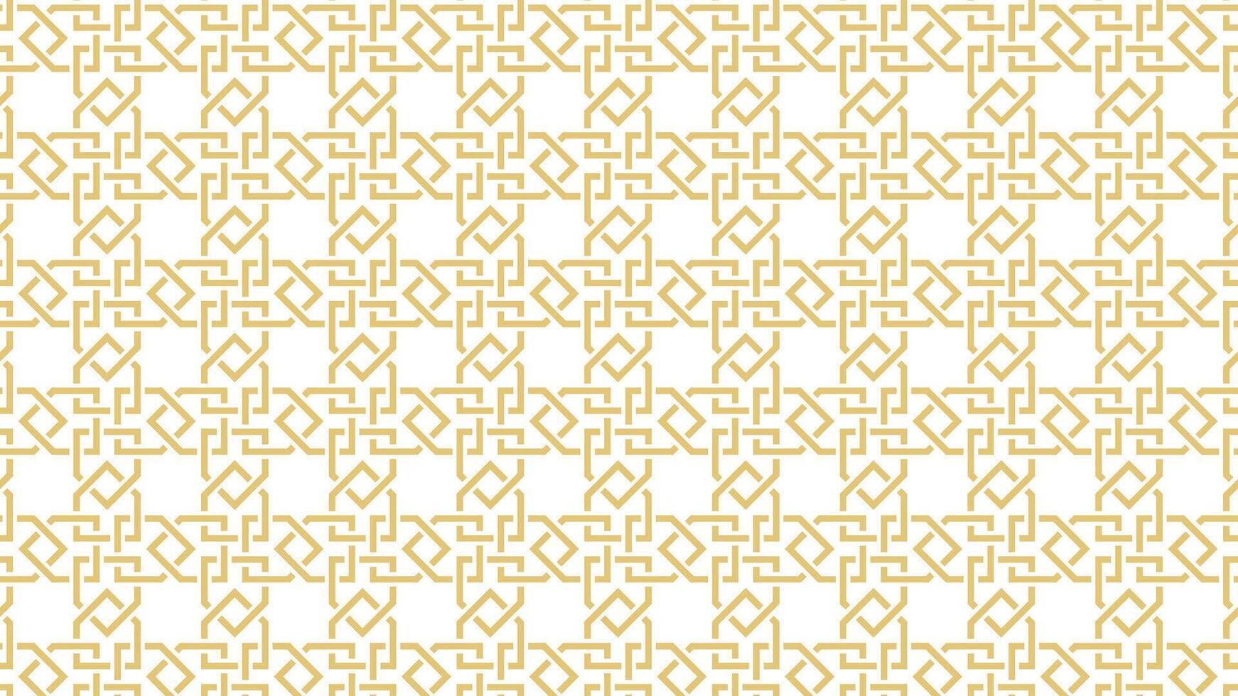nahtlos Muster basierend auf traditionell islamisch Kunst. Gold Farbe Linie. großartig Design zum Stoff, Textil, Abdeckung, Verpackung Papier, Hintergrund. fein Linien. vektor