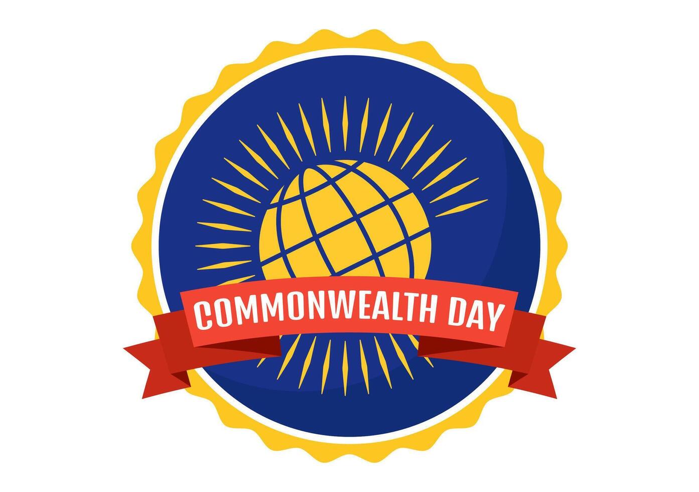 Commonwealth Tag Vektor Illustration auf 24 kann von hilft leiten Aktivitäten durch Gemeinwesen Organisationen mit winken Flagge im eben Karikatur Hintergrund