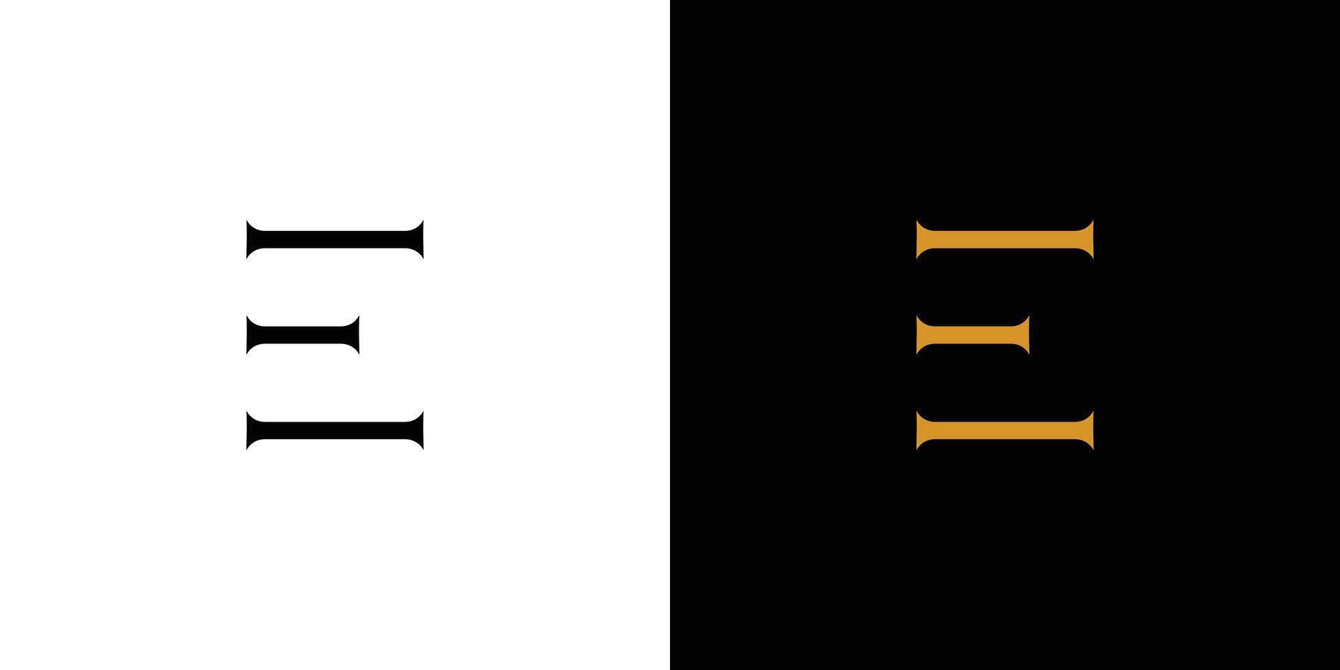modern och unik brev e initialer logotyp design vektor