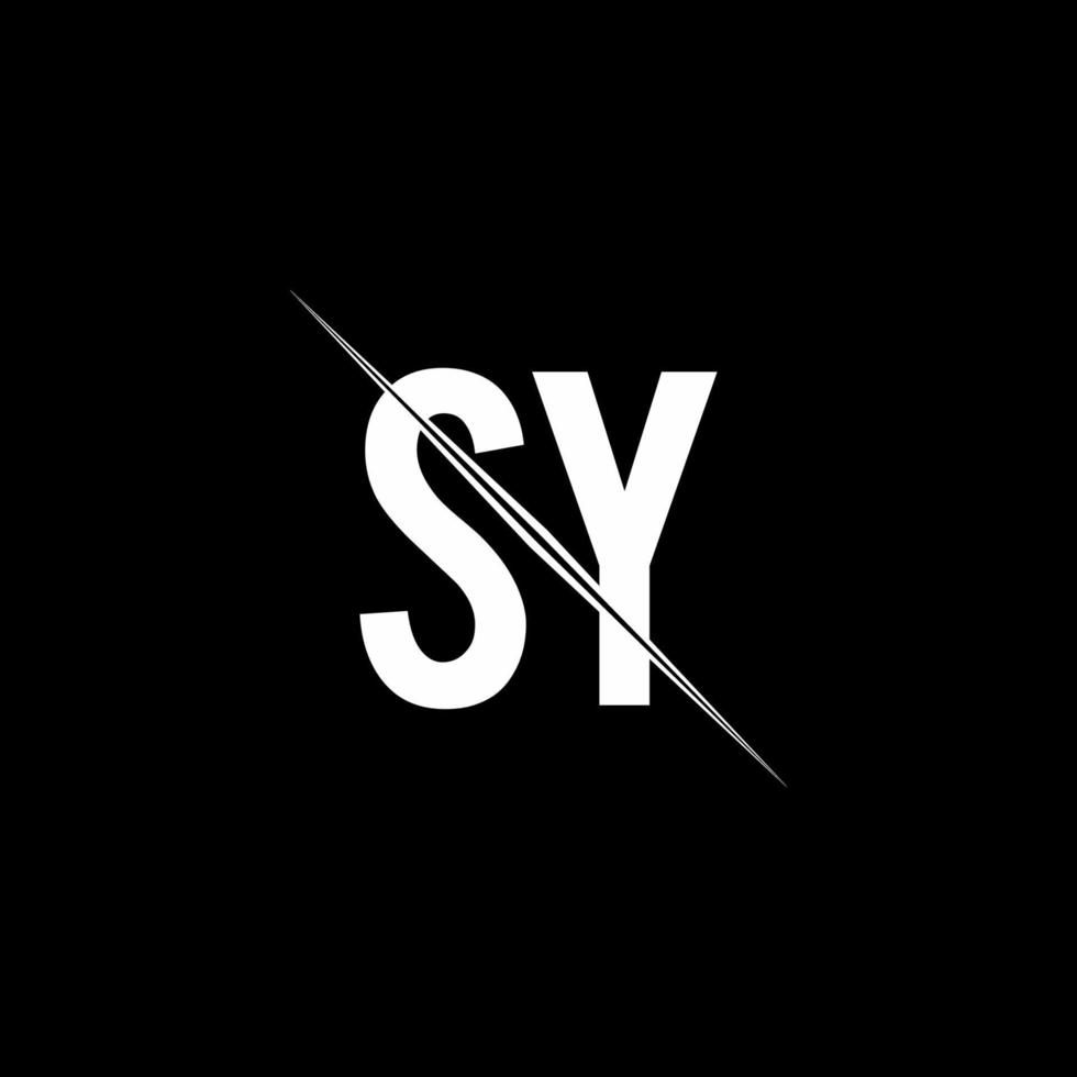 sy-Logo-Monogramm mit Slash-Design-Vorlage vektor