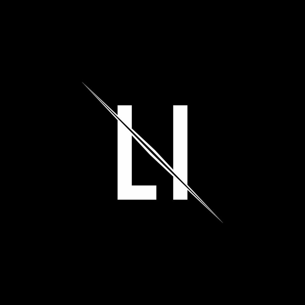 li-Logo-Monogramm mit Slash-Design-Vorlage vektor