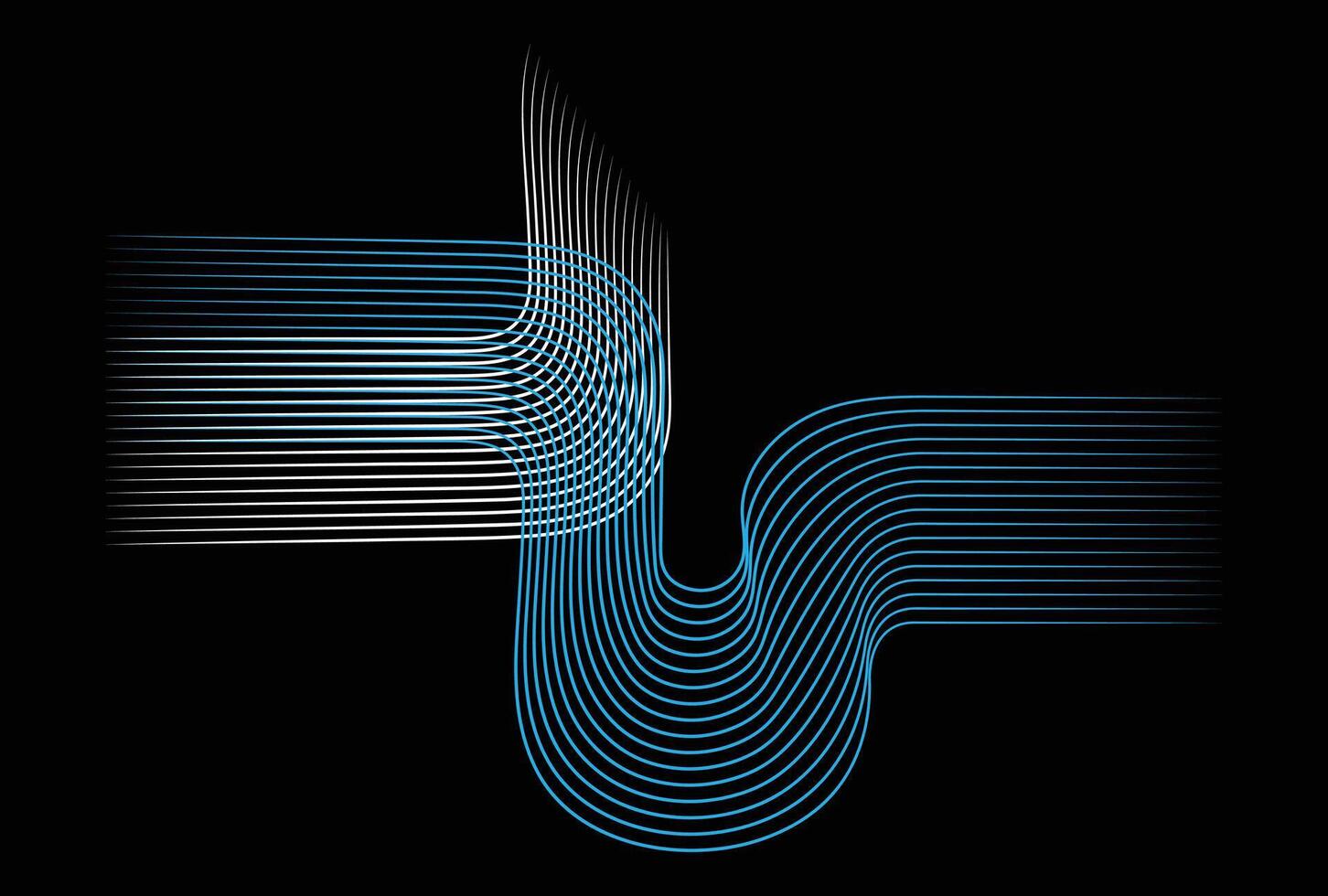 abstrakt retro mönster kurvor parallell rader randig vektor. vektor