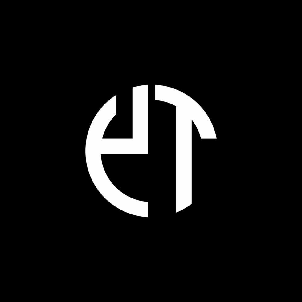 yt-Monogramm-Logo-Kreis-Band-Design-Vorlage vektor