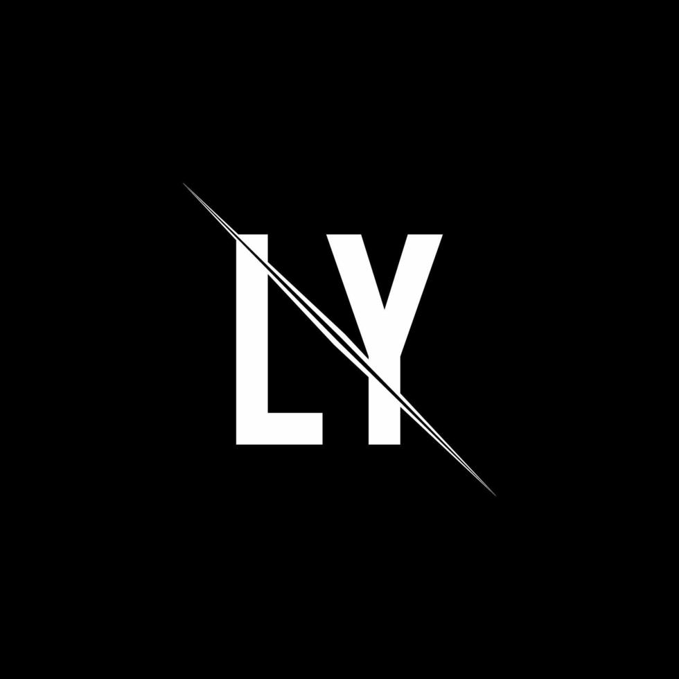 ly-Logo-Monogramm mit Slash-Design-Vorlage vektor