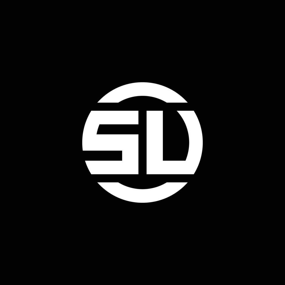 Su-Logo-Monogramm isoliert auf Kreiselement-Designvorlage vektor