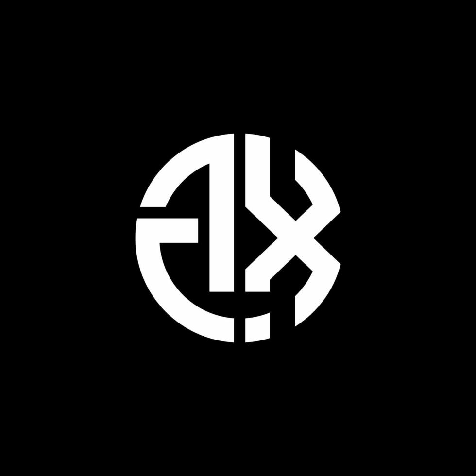 gx Monogramm Logo Kreis Band Stil Designvorlage vektor