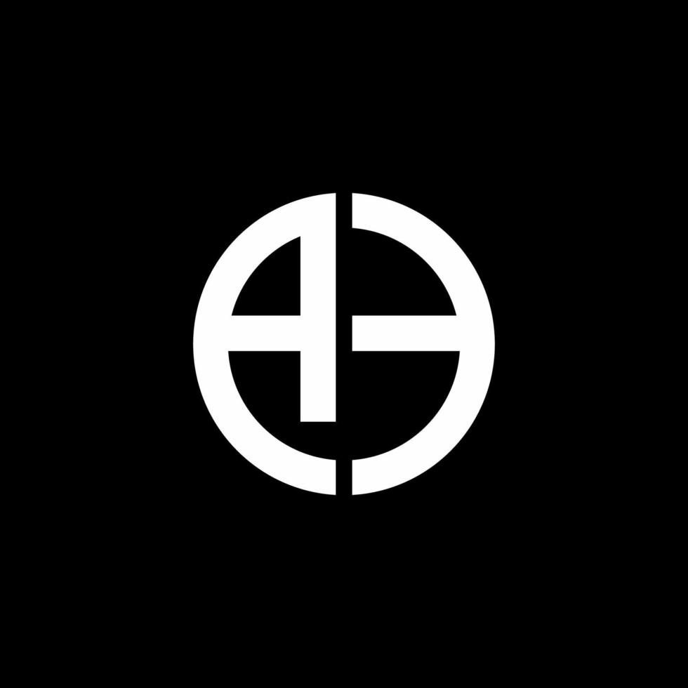 ae Monogramm Logo Kreis Band Stil Designvorlage vektor