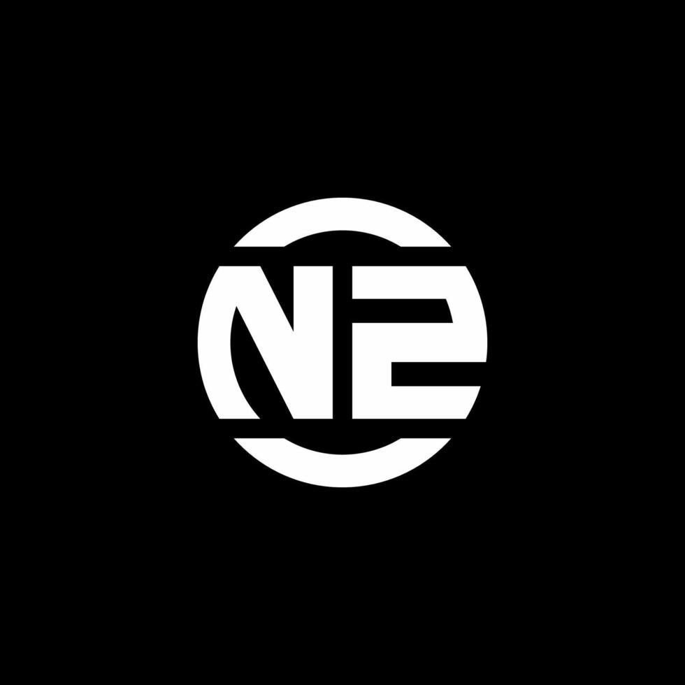 nz logo monogram isolerad på cirkel element designmall vektor