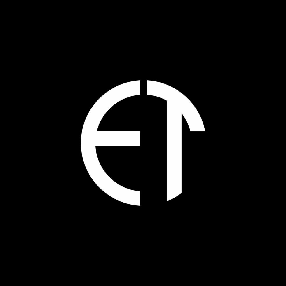 et Monogramm Logo Kreis Band Stil Designvorlage vektor