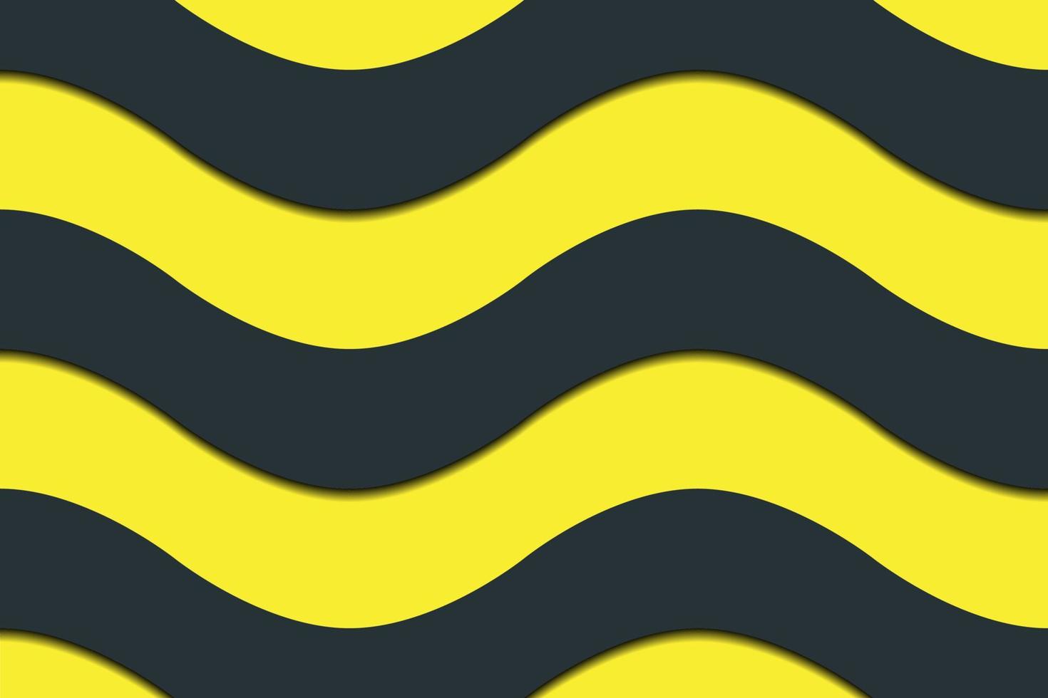 abstrakt vektor bakgrund med svarta och gula vågor med nyanser i materialstil