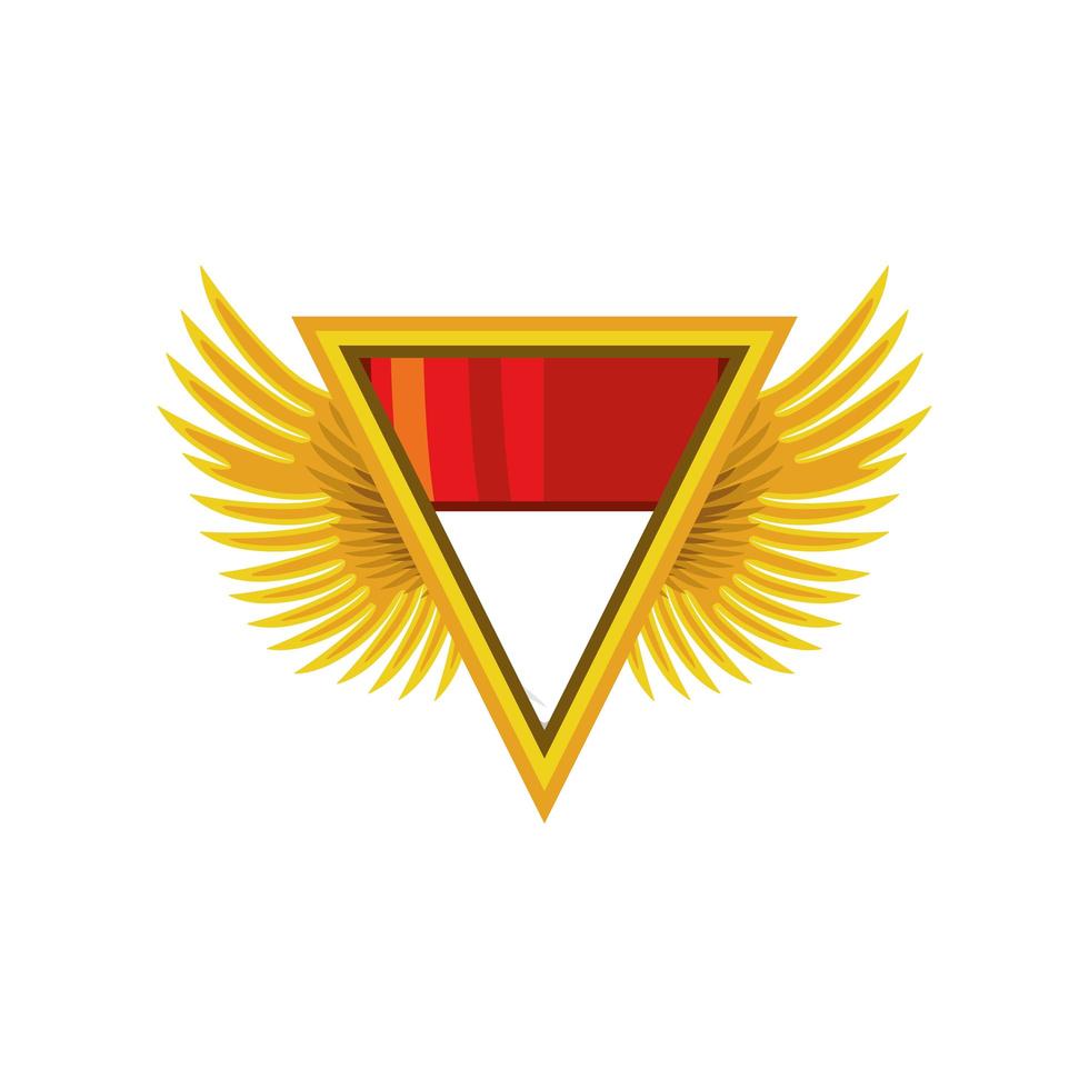 Indonesien Flagge und Flügel vektor