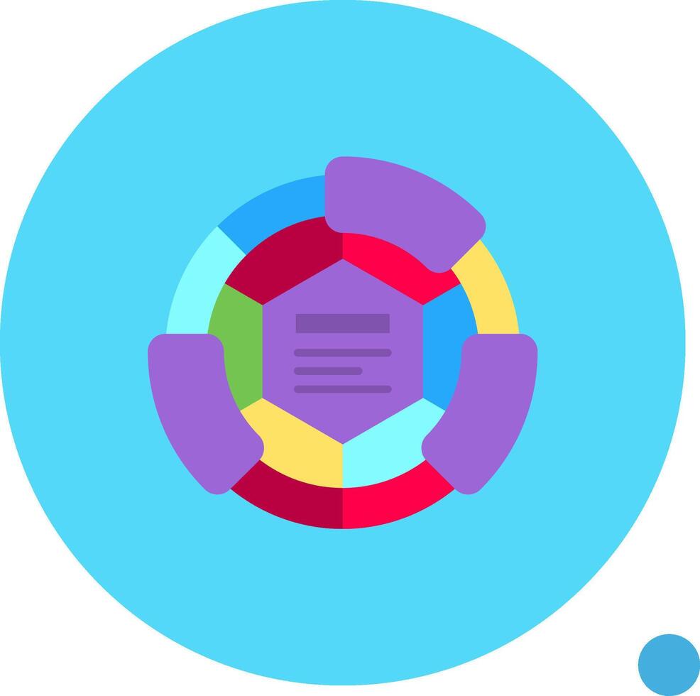 diagram lång cirkel ikon vektor