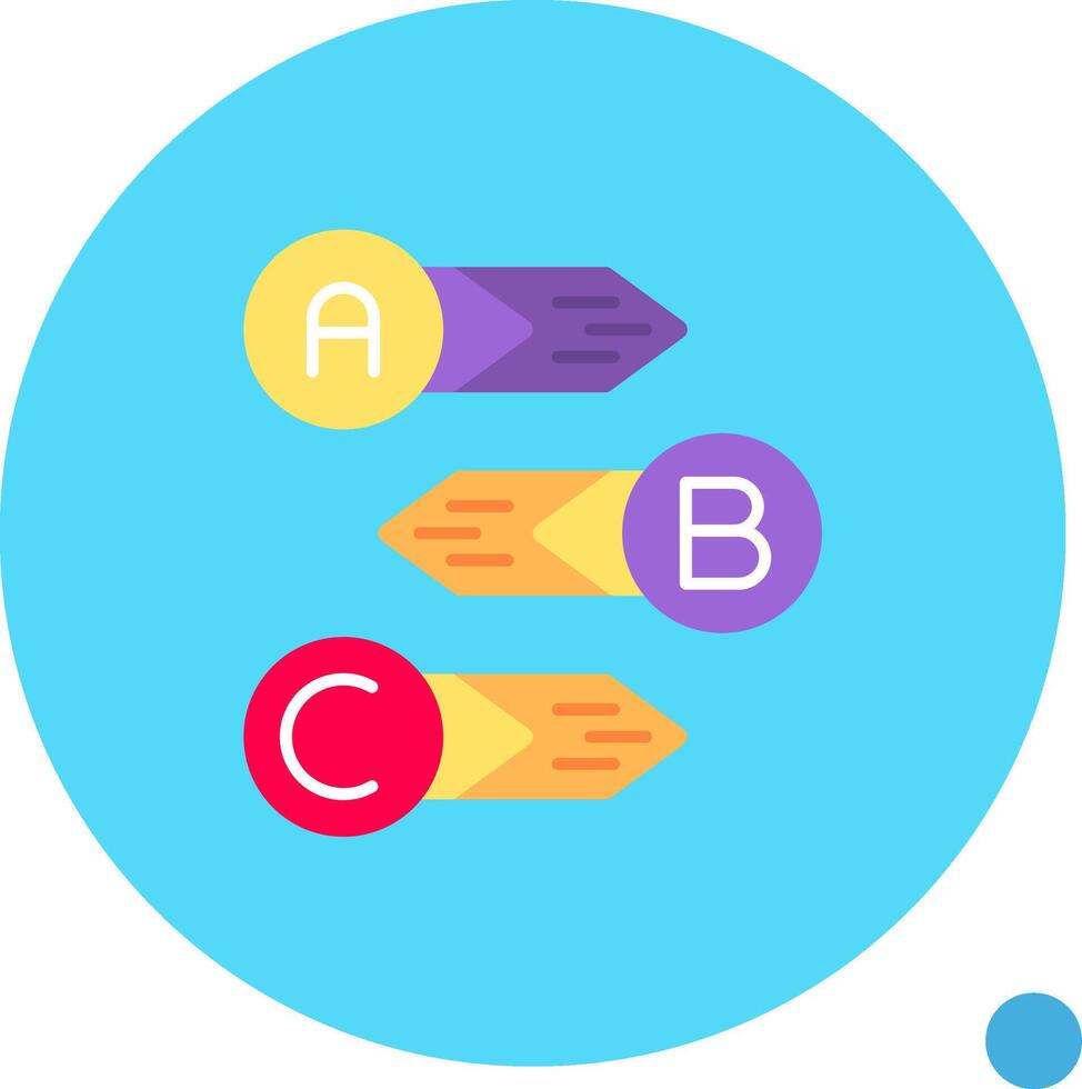 diagram lång cirkel ikon vektor